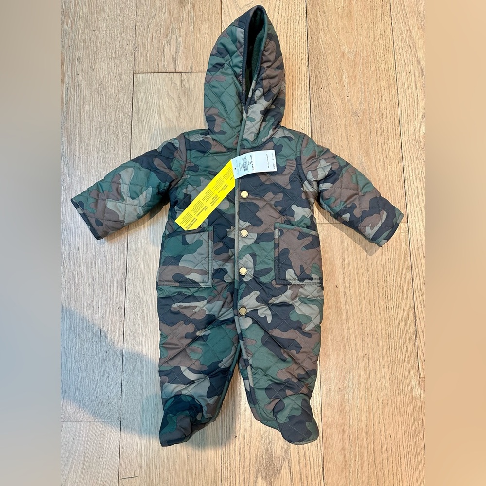 NWT Polo Ralph Lauren Baby Boys Multi Microfiber Camo Bunting Coat 3M.
